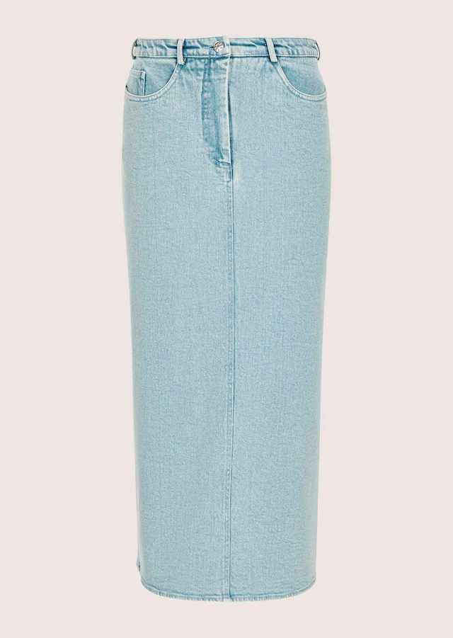 MADELEINE Regular-fit-Jeans »Jeansrock Midirock mit Formbund« Jeansrock in Midilänge