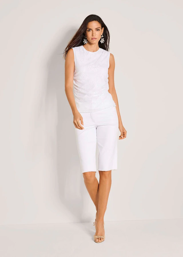 MADELEINE Kurzarmshirt »Shirt Shirt« Edles Spitzentop mit Jerseyfutter und seitlicher Raffung