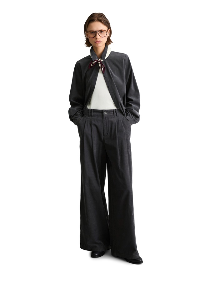 Marc O'Polo DENIM Cordhose Bundfalten, wide aus Organic Cotton