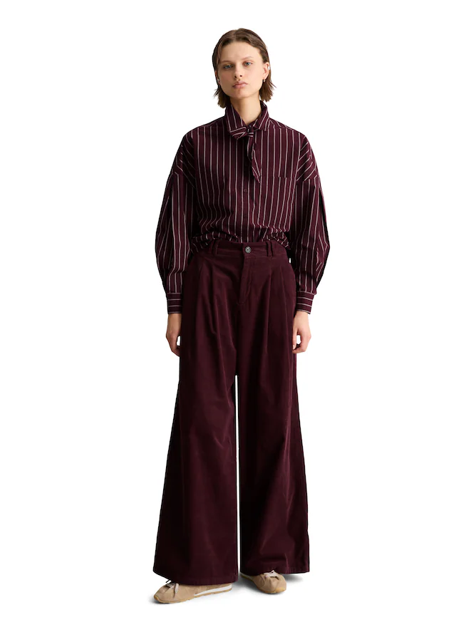 Marc O'Polo DENIM Cordhose Bundfalten, wide aus Organic Cotton