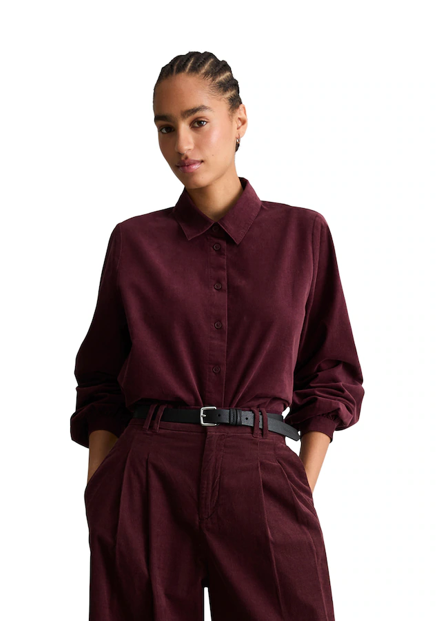 Marc O'Polo DENIM Hemdbluse aus reiner Bio-Baumwolle, Rückenpasse