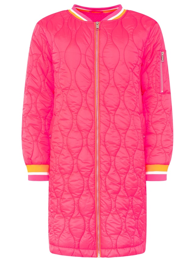 Zwillingsherz Kurzmantel »„Shine Hope Smile“« farbig gestreifte Bündchen, Herzfutter, Reißverschluss, Taschen