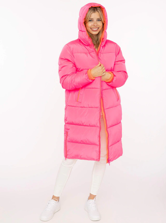 Zwillingsherz Steppmantel »„Cozy“« Kapuze, farbliche Details, Reißverschluss, elastische Bündchen