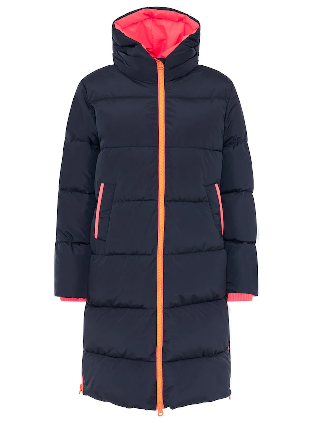 Zwillingsherz Steppmantel »„Cozy“« Kapuze, farbliche Details, Reißverschluss, elastische Bündchen