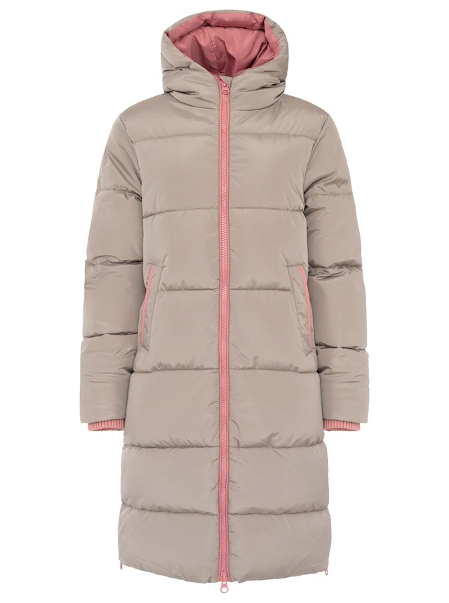 Zwillingsherz Steppmantel »„Cozy“« Kapuze, farbliche Details, Reißverschluss, elastische Bündchen