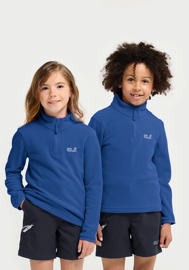 Jack Wolfskin Stehkragenpullover »TAUNUS 100 HZ K« Kinder-Fleecepullover, Halfzip-Reißverschluss, Stehkragen