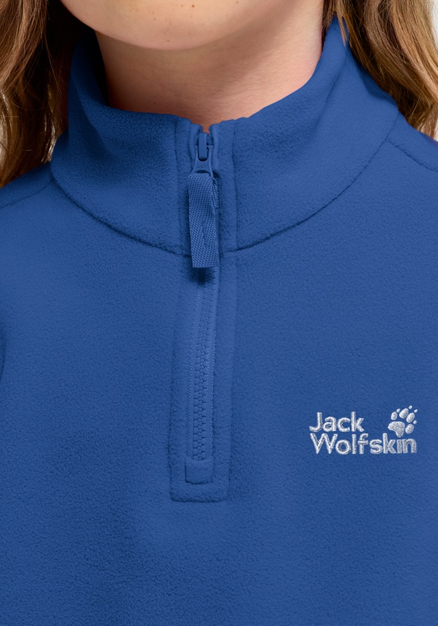 Jack Wolfskin Stehkragenpullover »TAUNUS 100 HZ K« Kinder-Fleecepullover, Halfzip-Reißverschluss, Stehkragen