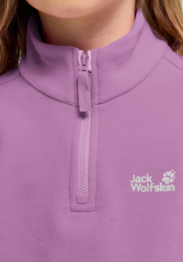Jack Wolfskin Stehkragenpullover »TAUNUS 100 HZ K« Kinder-Fleecepullover, Halfzip-Reißverschluss, Stehkragen
