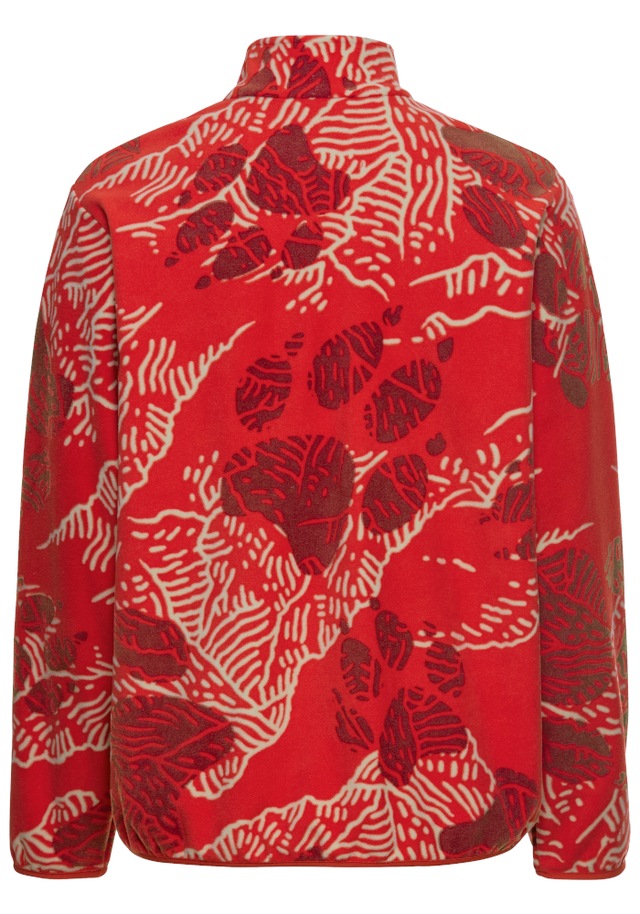 Jack Wolfskin Stehkragenpullover »PAW ERA 100 PRINT HZ W« Fleecepullover, weich, komfortabel