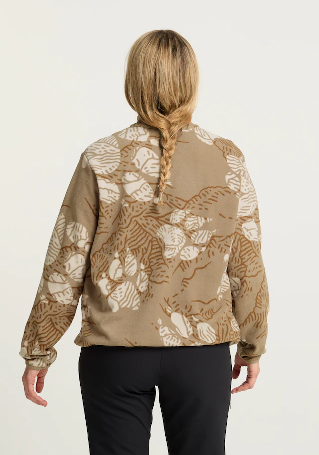 Jack Wolfskin Stehkragenpullover »PAW ERA 100 PRINT HZ W« Fleecepullover, weich, komfortabel