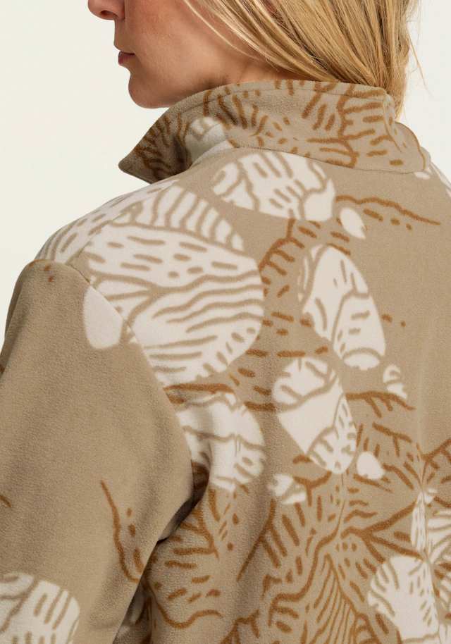 Jack Wolfskin Stehkragenpullover »PAW ERA 100 PRINT HZ W« Fleecepullover, weich, komfortabel