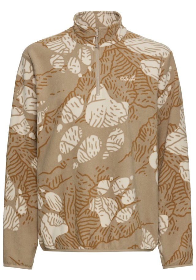 Jack Wolfskin Stehkragenpullover »PAW ERA 100 PRINT HZ W« Fleecepullover, weich, komfortabel