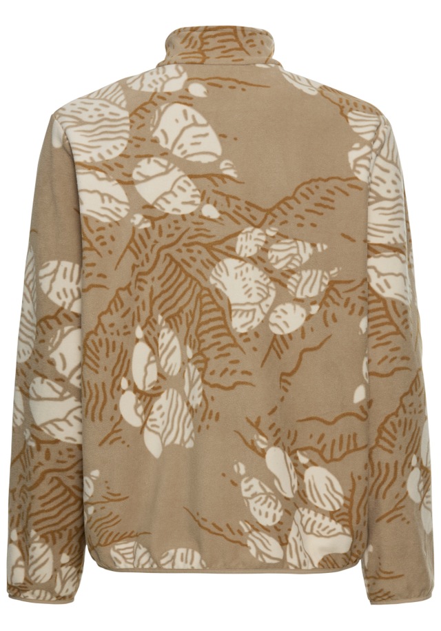 Jack Wolfskin Stehkragenpullover »PAW ERA 100 PRINT HZ W« Fleecepullover, weich, komfortabel