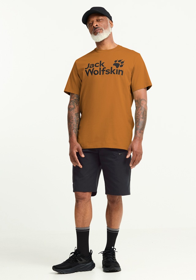 Jack Wolfskin T-Shirt »BRAND T M« T-Shirt aus Bio-Baumwolle, hoher Tragekomfort, großer Logo-Aufdruck