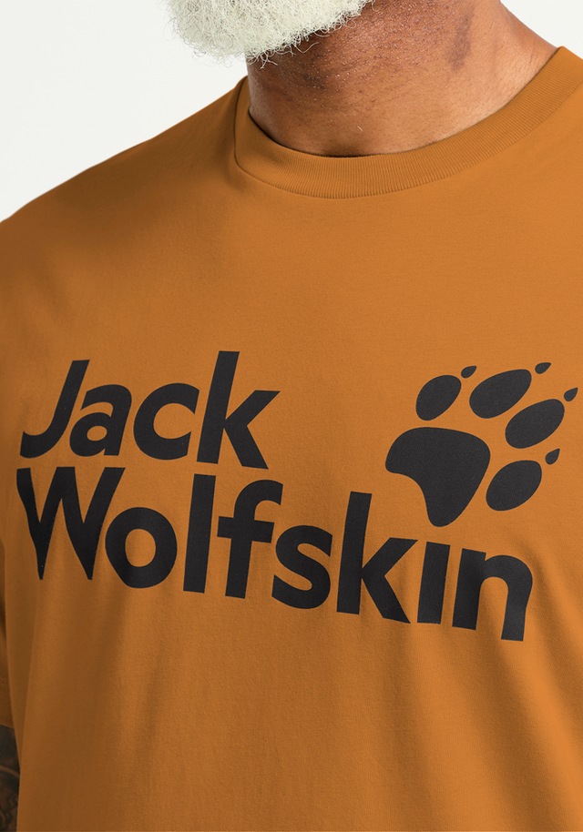 Jack Wolfskin T-Shirt »BRAND T M« T-Shirt aus Bio-Baumwolle, hoher Tragekomfort, großer Logo-Aufdruck