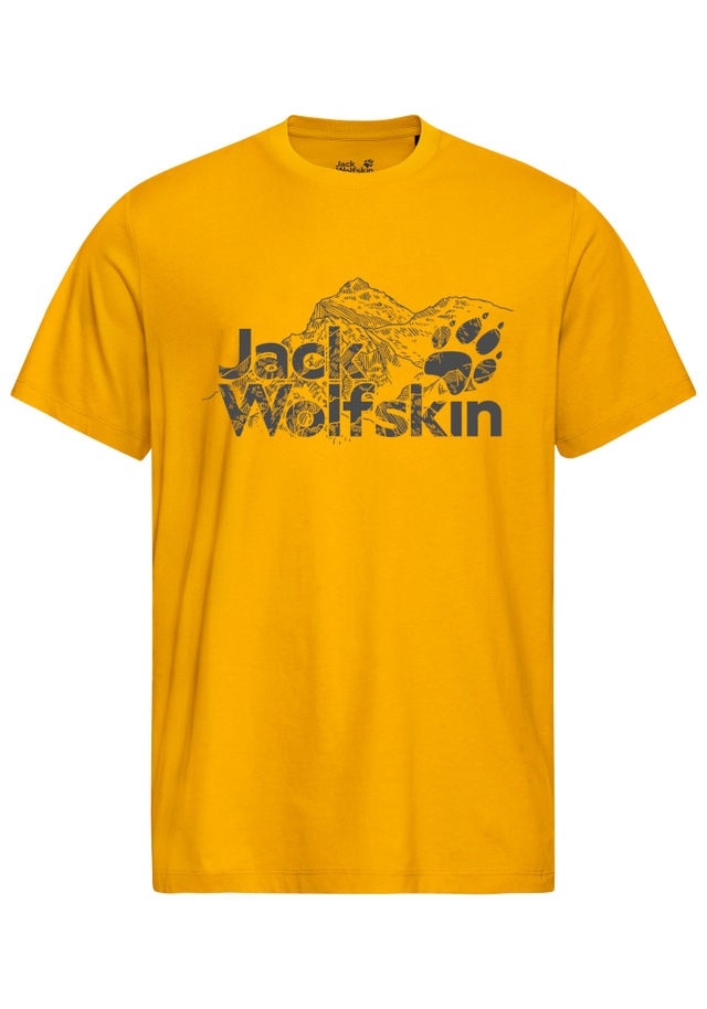 Jack Wolfskin T-Shirt »BRAND T M« T-Shirt aus Bio-Baumwolle, hoher Tragekomfort, großer Logo-Aufdruck