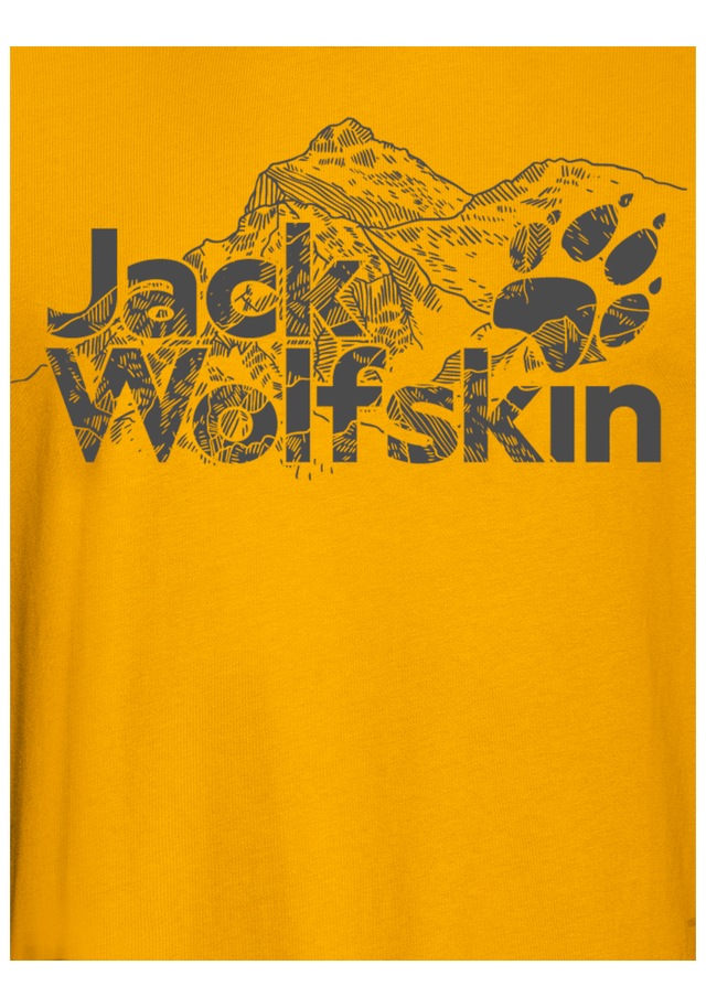 Jack Wolfskin T-Shirt »BRAND T M« T-Shirt aus Bio-Baumwolle, hoher Tragekomfort, großer Logo-Aufdruck