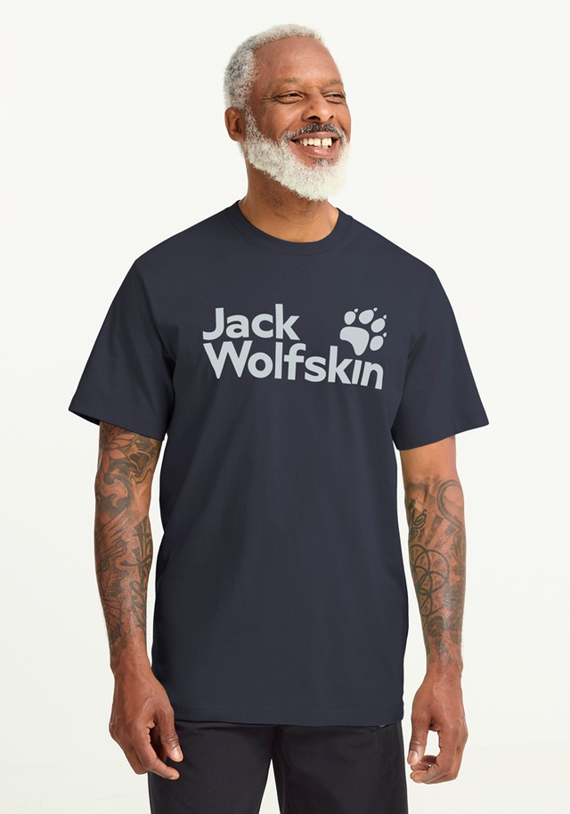 Jack Wolfskin T-Shirt »BRAND T M« T-Shirt aus Bio-Baumwolle, hoher Tragekomfort, großer Logo-Aufdruck