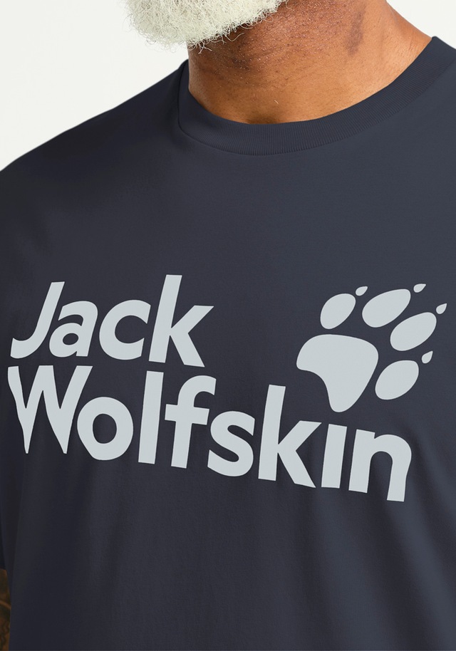 Jack Wolfskin T-Shirt »BRAND T M« T-Shirt aus Bio-Baumwolle, hoher Tragekomfort, großer Logo-Aufdruck