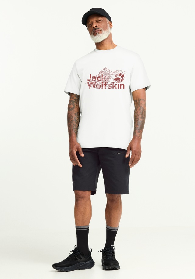 Jack Wolfskin T-Shirt »BRAND T M« T-Shirt aus Bio-Baumwolle, hoher Tragekomfort, großer Logo-Aufdruck
