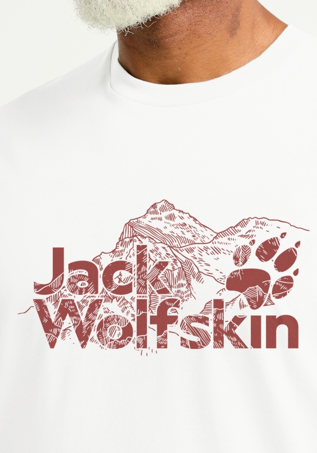 Jack Wolfskin T-Shirt »BRAND T M« T-Shirt aus Bio-Baumwolle, hoher Tragekomfort, großer Logo-Aufdruck