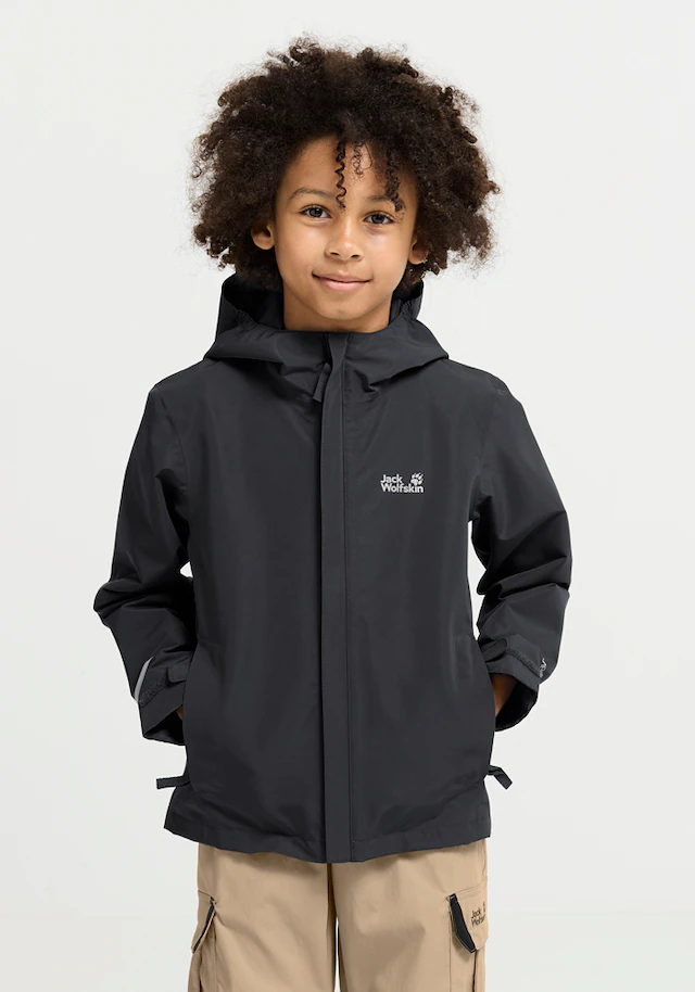 Jack Wolfskin Outdoorjacke »HAZE 2L JKT K« mit Kapuze für Kinder, mit TEXAPORE CORE Technologie, wasserdicht, winddicht