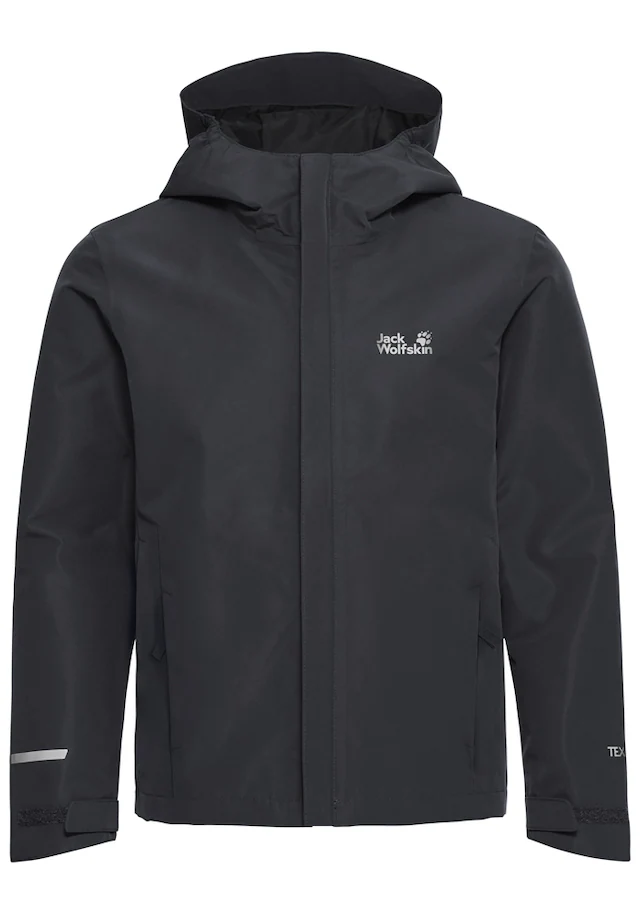 Jack Wolfskin Outdoorjacke »HAZE 2L JKT K« mit Kapuze für Kinder, mit TEXAPORE CORE Technologie, wasserdicht, winddicht