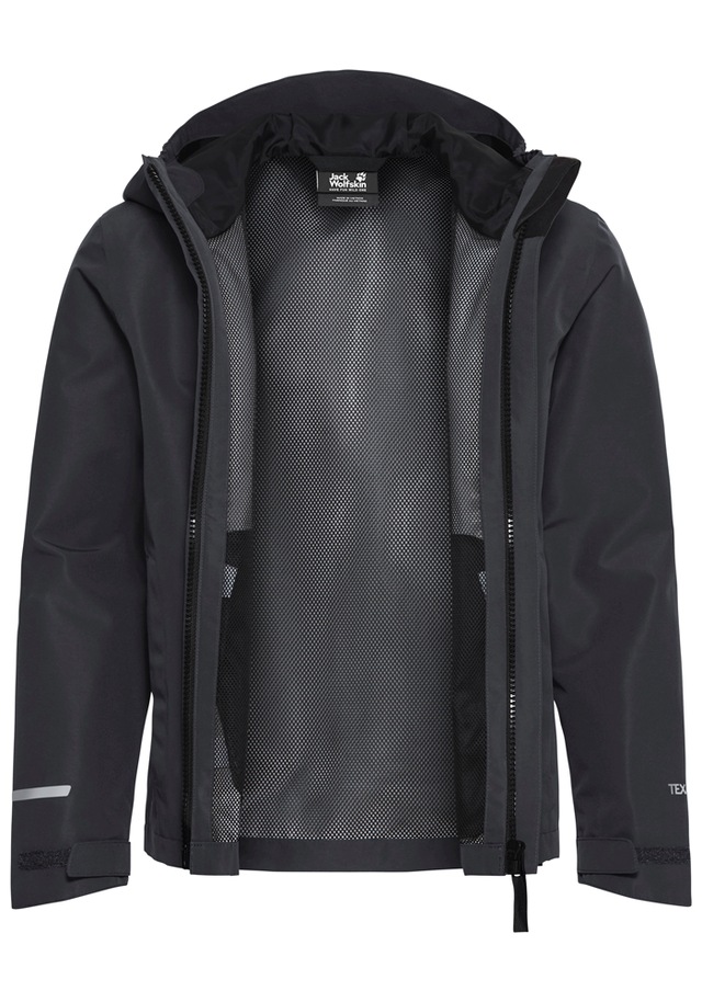 Jack Wolfskin Outdoorjacke »HAZE 2L JKT K« mit Kapuze für Kinder, mit TEXAPORE CORE Technologie, wasserdicht, winddicht
