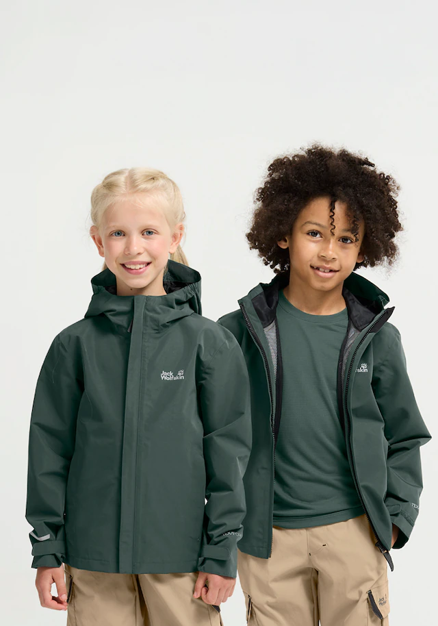 Jack Wolfskin Outdoorjacke »HAZE 2L JKT K« mit Kapuze für Kinder, mit TEXAPORE CORE Technologie, wasserdicht, winddicht