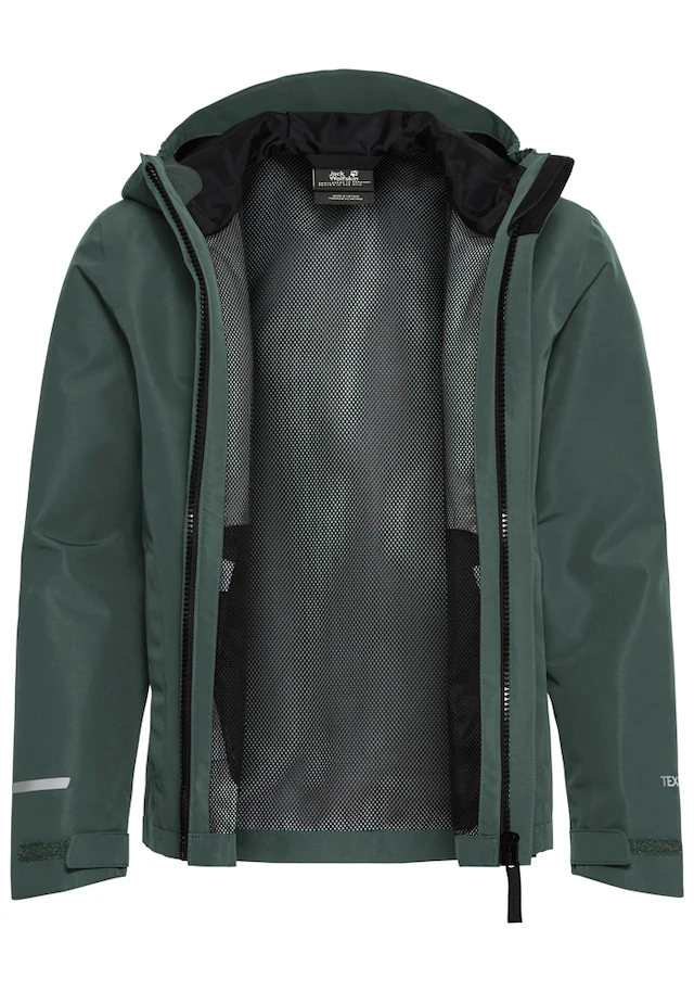 Jack Wolfskin Outdoorjacke »HAZE 2L JKT K« mit Kapuze für Kinder, mit TEXAPORE CORE Technologie, wasserdicht, winddicht