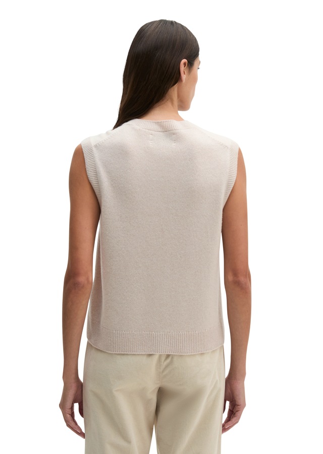 Marc O'Polo Strickweste ärmelloser Cardigan aus flauschiger Lammwolle