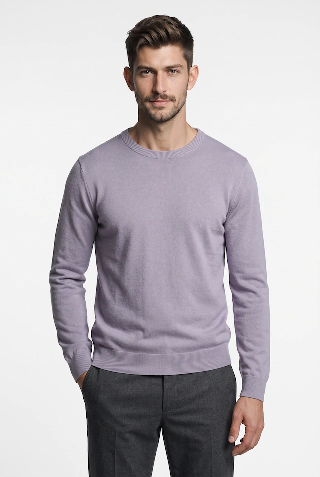 Marc O'Polo Rundhalspullover regular aus softem Bio-Bauwoll-Schurwoll-Mix