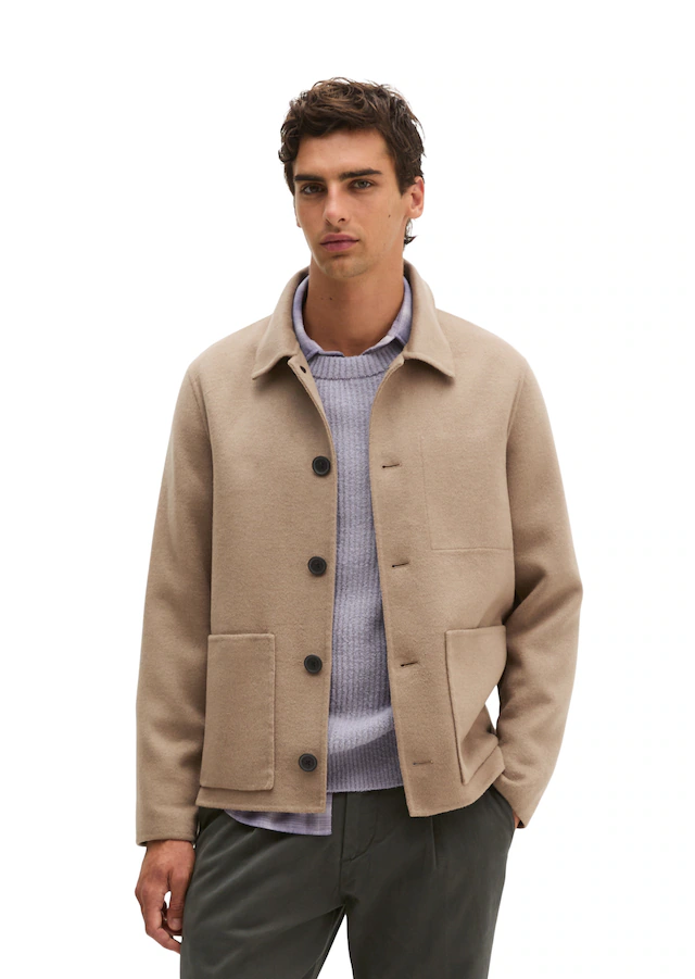 Marc O'Polo Wolljacke regular aus weichem Double Face Wool Blend