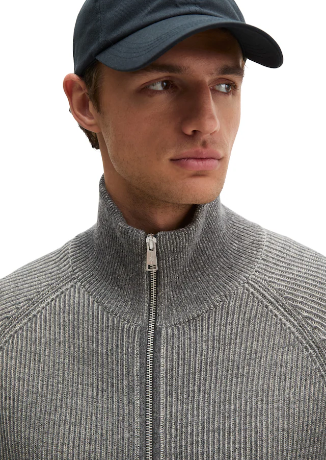 Marc O'Polo Strickjacke regular aus Bio-Baumwoll-Schurwoll-Mix