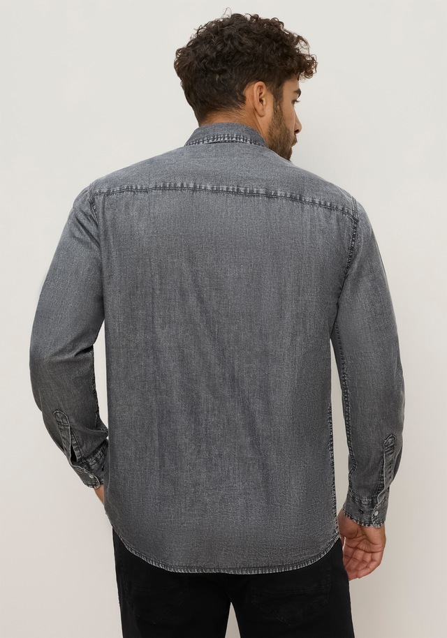 Bruno Banani Jeanshemd »schmal geschnitten« schmale Basic-Passform, aus Baumwolle in Denim-Jeans-Qualität