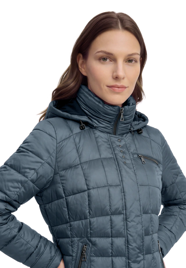 Gil Bret Steppmantel Winterjacke mit abnehmbarer Kapuze und Reißverschluss