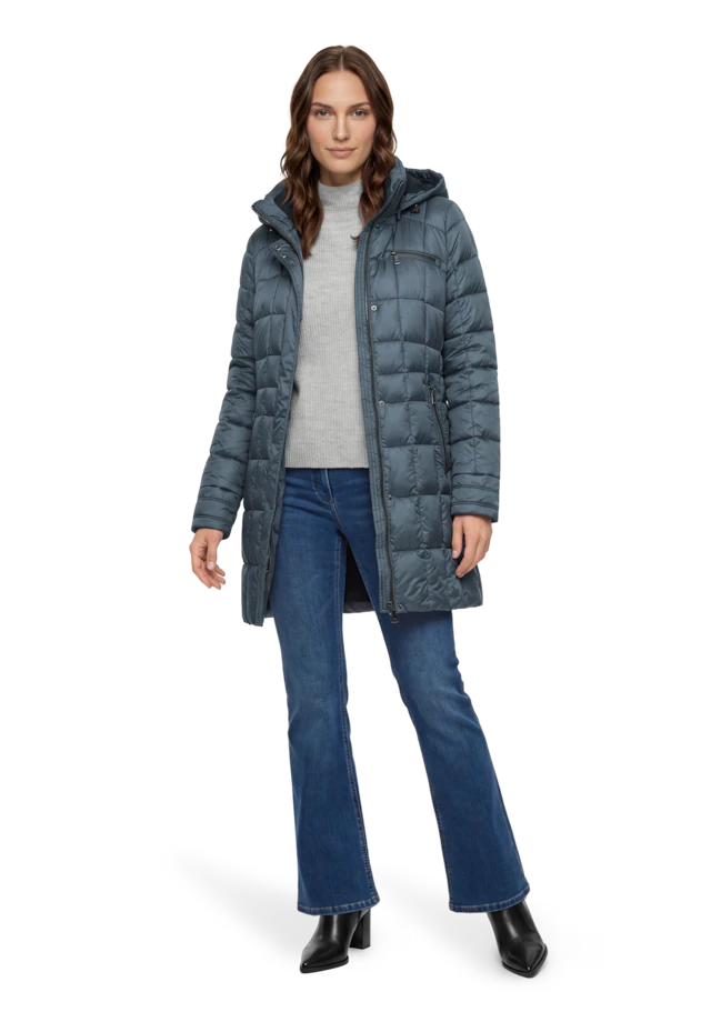Gil Bret Steppmantel Winterjacke mit abnehmbarer Kapuze und Reißverschluss