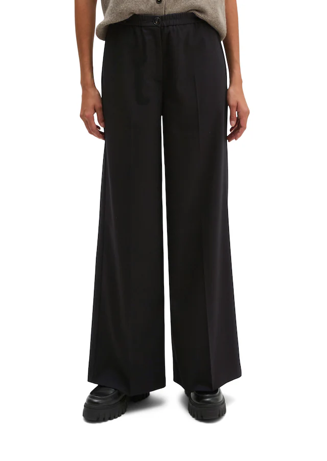 Marc O'Polo Stoffhose »MARGO WIDE« in Woll-Optik, Wide Fit