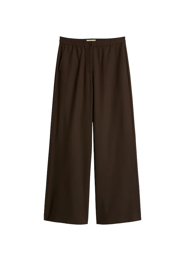 Marc O'Polo Stoffhose »MARGO WIDE« in Woll-Optik, Wide Fit