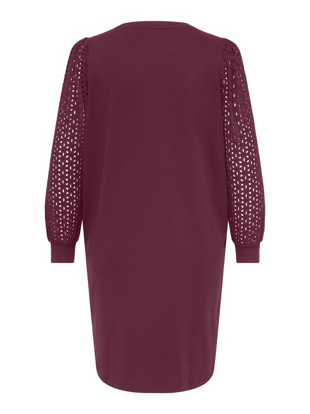 ONLY CARMAKOMA Midikleid »CARDONNA L/S MIX O-NECK MIDI DRESS JRS« Baumwollmischung