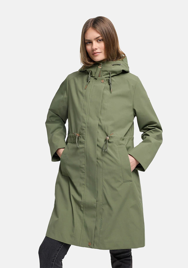 Marikoo Outdoorjacke »Zilandaa« Moderner Outdoorparka mit Kapuze und Kordelzug