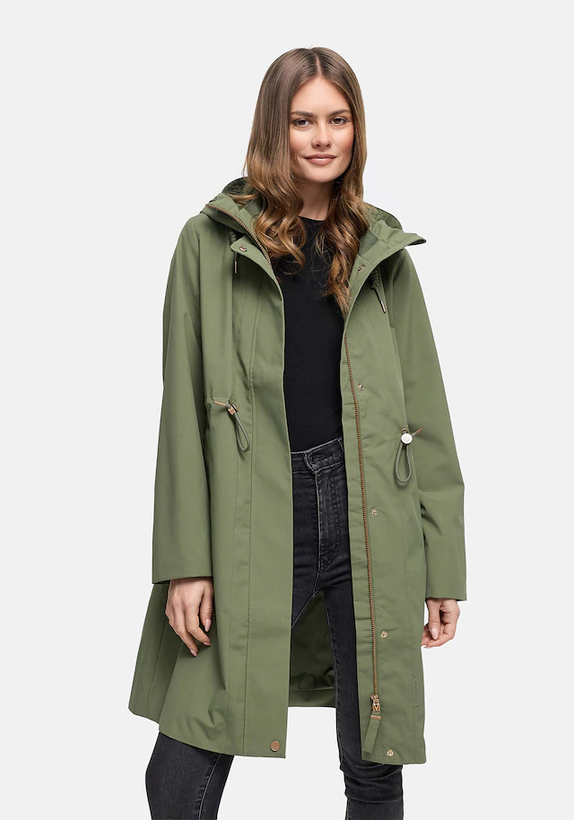 Marikoo Outdoorjacke »Zilandaa« Moderner Outdoorparka mit Kapuze und Kordelzug