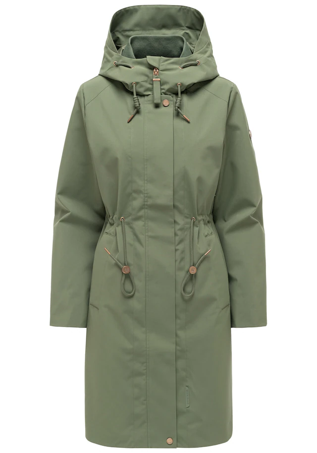 Marikoo Outdoorjacke »Zilandaa« Moderner Outdoorparka mit Kapuze und Kordelzug