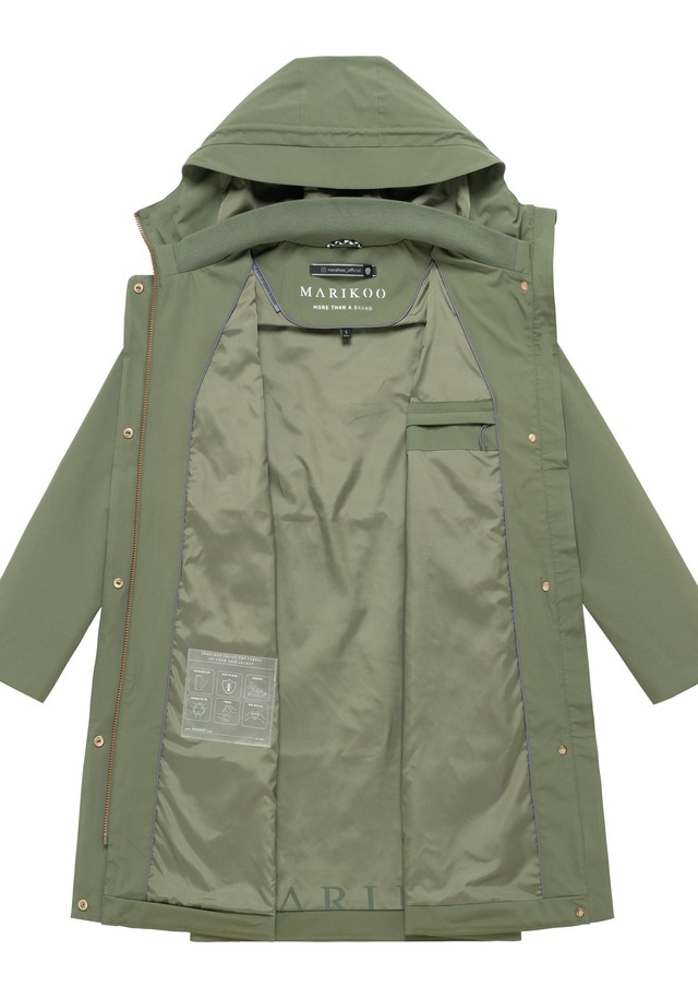 Marikoo Outdoorjacke »Zilandaa« Moderner Outdoorparka mit Kapuze und Kordelzug