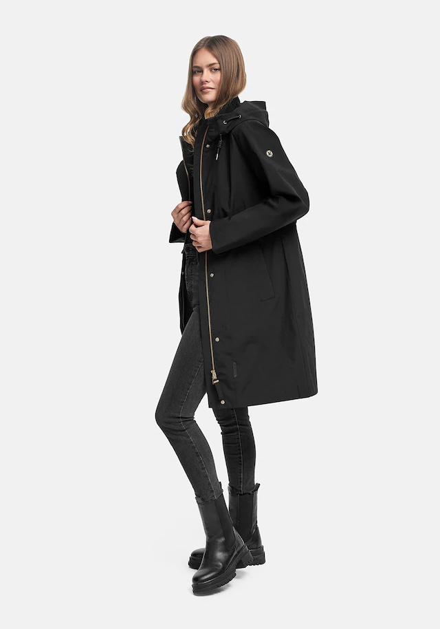 Marikoo Outdoorjacke »Zilandaa« Moderner Outdoorparka mit Kapuze und Kordelzug