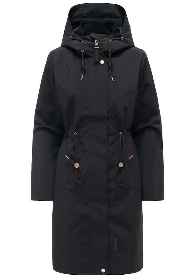 Marikoo Outdoorjacke »Zilandaa« Moderner Outdoorparka mit Kapuze und Kordelzug