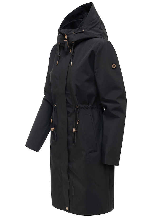 Marikoo Outdoorjacke »Zilandaa« Moderner Outdoorparka mit Kapuze und Kordelzug
