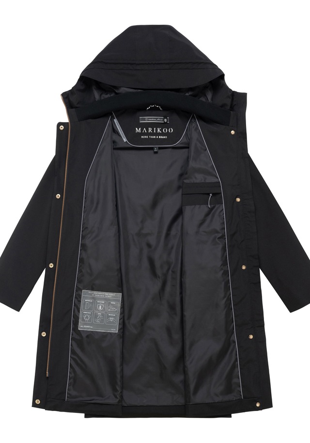 Marikoo Outdoorjacke »Zilandaa« Moderner Outdoorparka mit Kapuze und Kordelzug