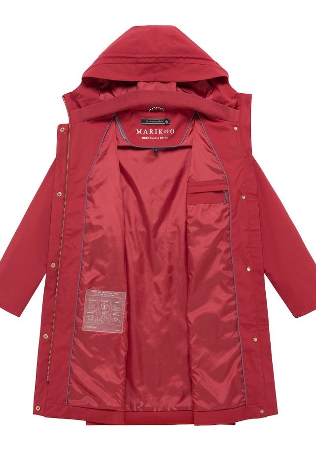Marikoo Outdoorjacke »Zilandaa« Moderner Outdoorparka mit Kapuze und Kordelzug