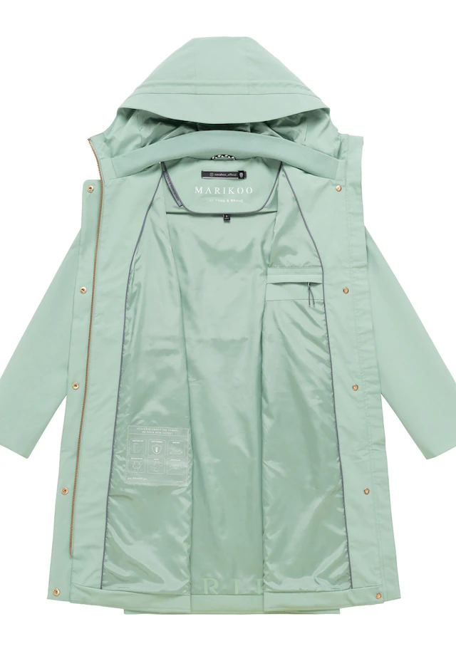 Marikoo Outdoorjacke »Zilandaa« Moderner Outdoorparka mit Kapuze und Kordelzug